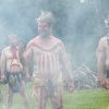 Dancers recreating traditional dance at Gulguer